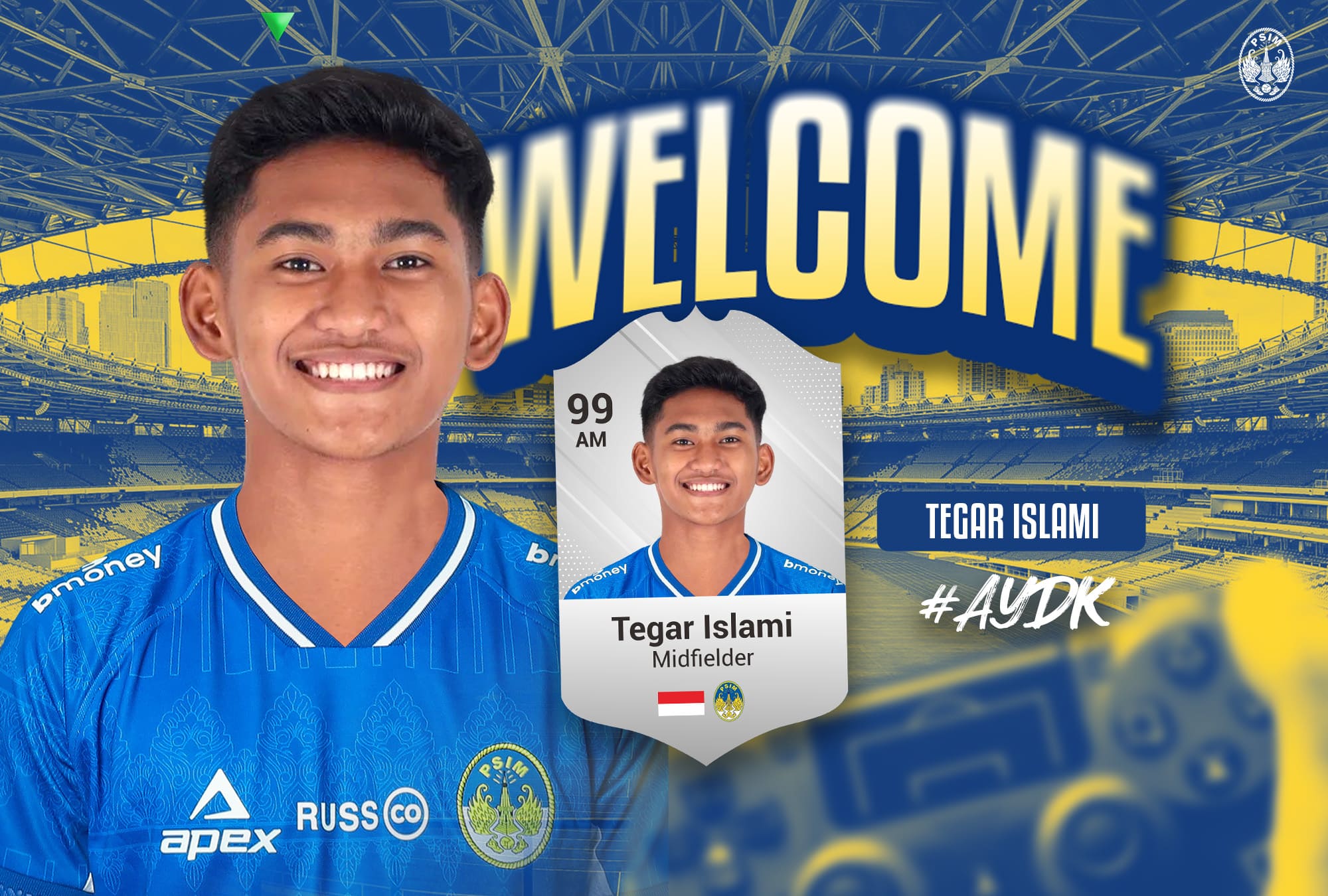 Tegar Islami, punggawa baru lengkapi skuad U-21 PSIM Jogja.