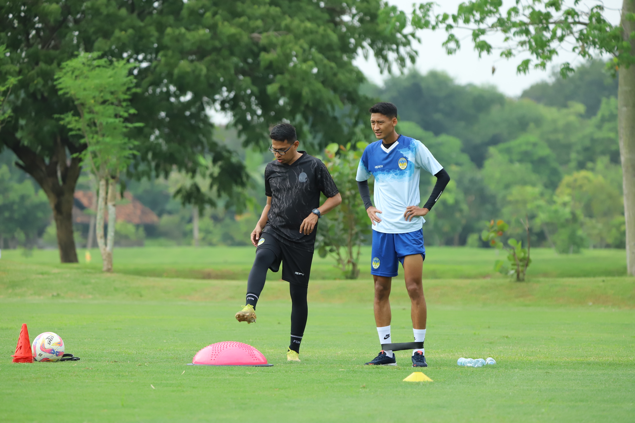 Yudha saat berlatih dalam pemulihan cedera ankle yang dialaminya.