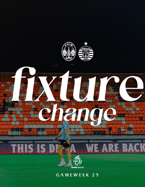 Pertandingan kandang PSIM Jogja melawan Persija Jakarta pada lanjutan kompetisi BRI Super League 2025/26 dipastikan berpindah lokasi.