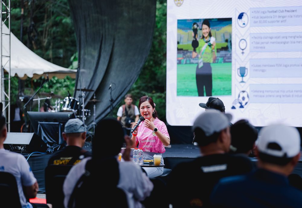 Direktur Utama PSIM Jogja, Yuliana Tasno, hadir sebagai pembicara dalam acara bertajuk Jogja Sport Streetwear Show 2026 pada Sabtu (6/6).
