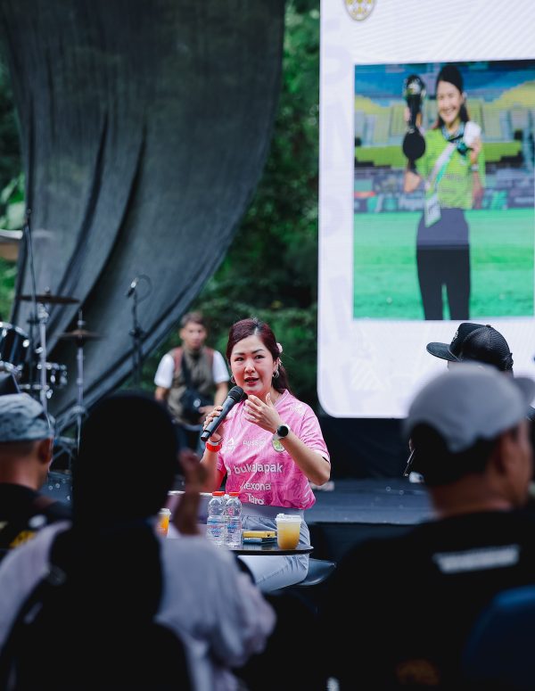 Direktur Utama PSIM Jogja, Yuliana Tasno, hadir sebagai pembicara dalam acara bertajuk Jogja Sport Streetwear Show 2026 pada Sabtu (6/6).