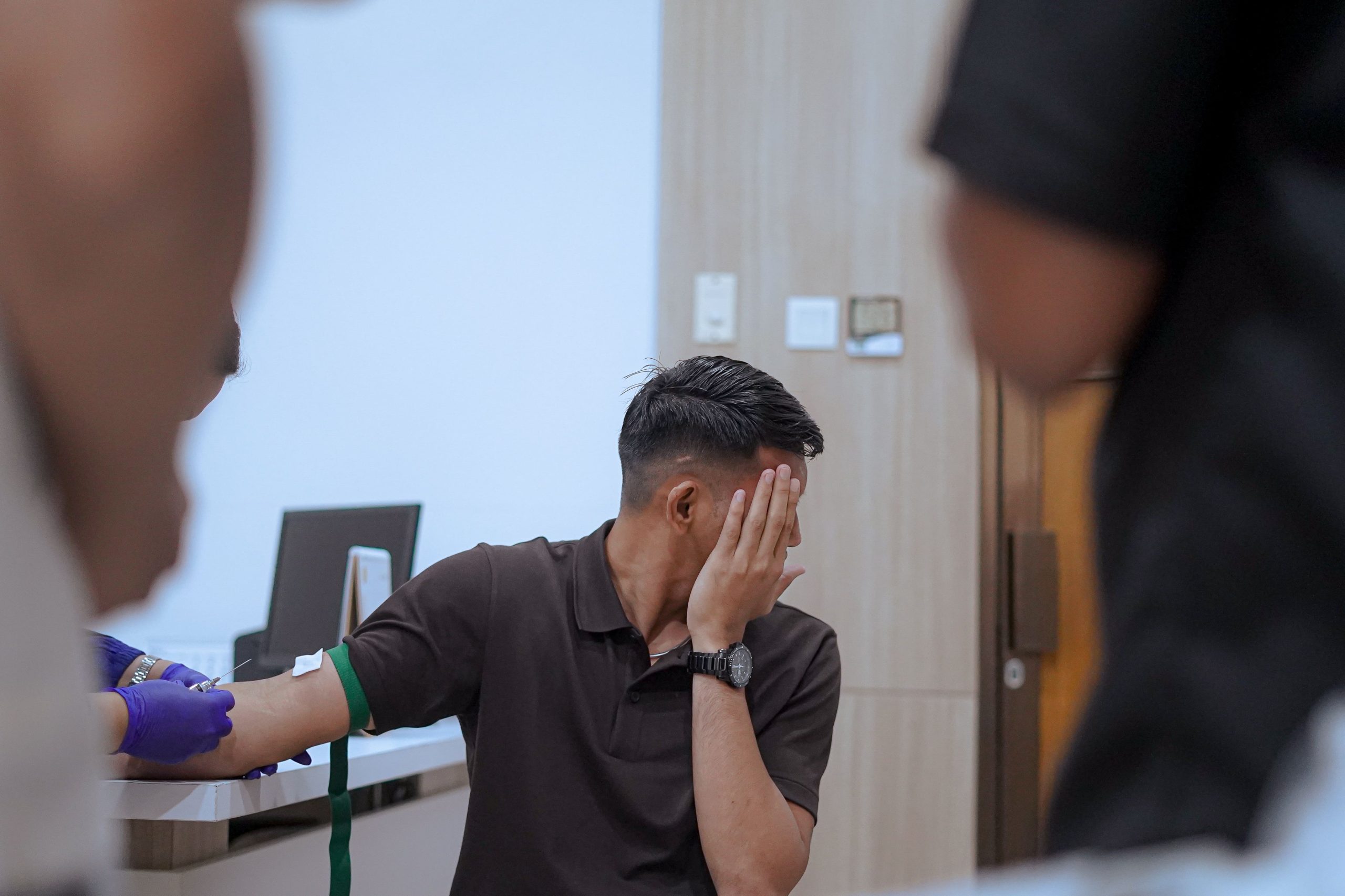 Penggawa PSIM Jogja jalani medical check-up secara bertahap di RS Bethesda, Jumat (17/7) pagi.